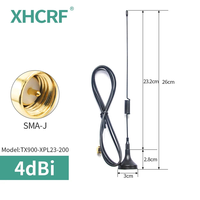 Lora 868MHz 915MHz Antenna with Magnetic Base SMA Male Omni Long Range Antennas 900MHz 1m 2m Pigtail Antena DTU Aerial