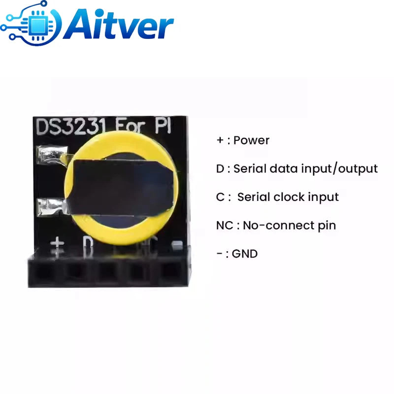 DS3231 High Accuracy RTC Module 3.3V 5V Real Time Clock for Arduino Raspberry Pi ESP32 DIY Projects