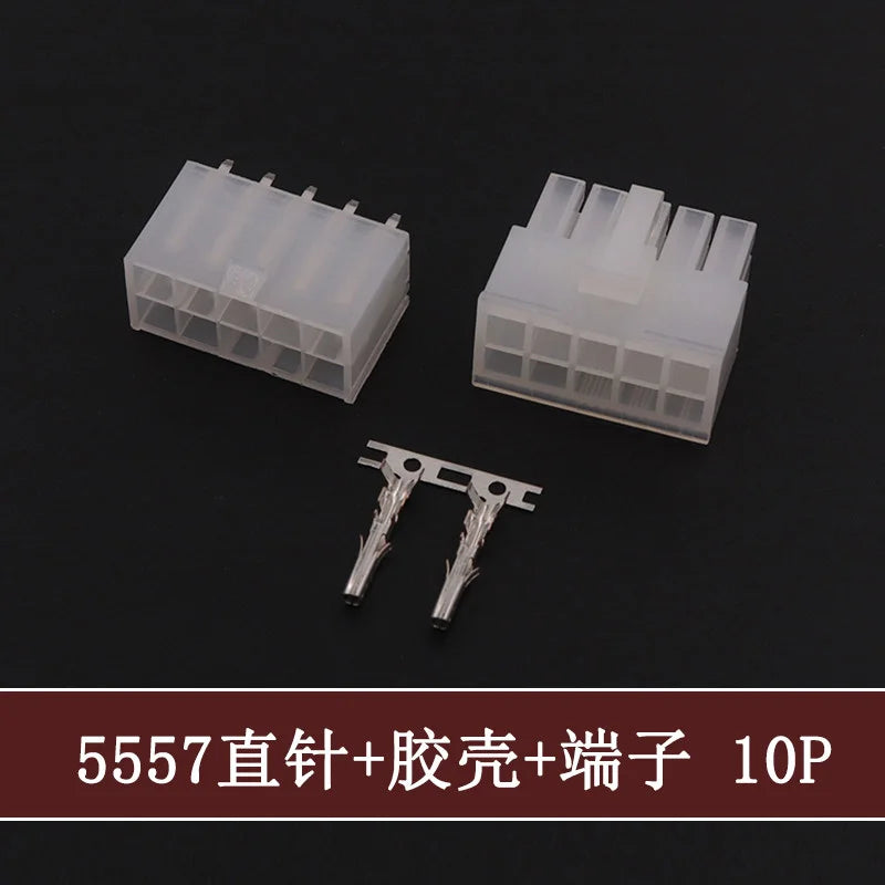 5Sets Molex 4.2mm Automotive Wire Connectors Plug 5557 Series RA Wafer Female Terminal 2-24P Housing for Electrical Wiring