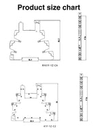 Din Rail Slim Relay Module 41F-1Z-C4-1 Integrated PCB Mount Power Relay With Relay Holder  Relay Socket 6.2mm