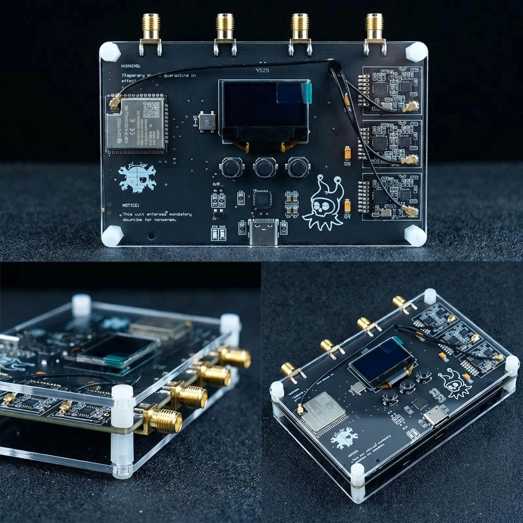 Finished NRF CLOWN V2.0 ESP32 Wireless Kit, 3 NRF24L01 BLE Bluetooth, with OLED