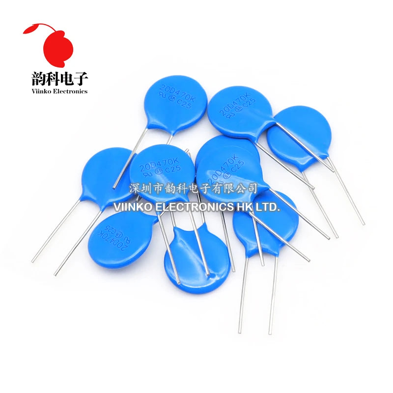 10PCS Varistor 05D 07D 10D 14D 20D 07D220K 07D391K 7D431K 7D471K 10D471K 10D101K 10D330K 10D471K 14D471K 14D220K 20D431K 20D471K