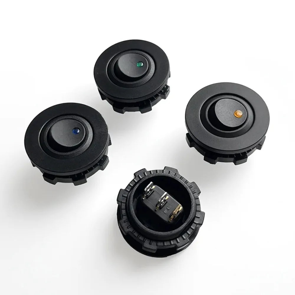 ON/OFF Round Rocker Toggle LED Switch 3 Pin 12V 20A Car Dashboard Dash Boat Truck Push Button Switchs