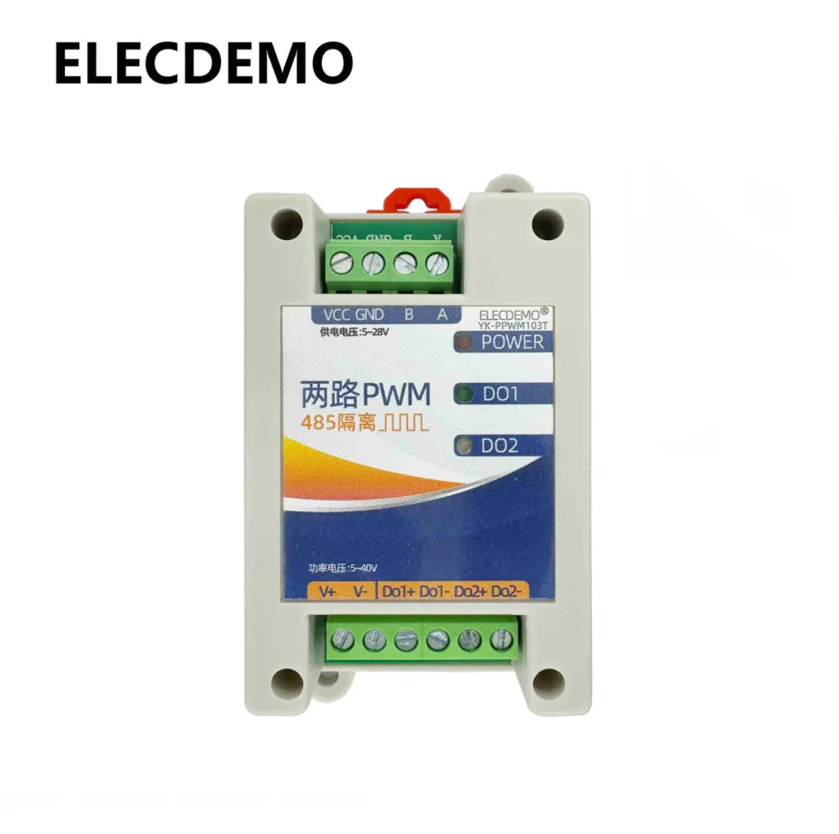 Adjustable PWM Pulse Generator Module, RS485 Modbus RTU 8A High Current Control, Frequency Duty Cycle, High Precision DIY Board