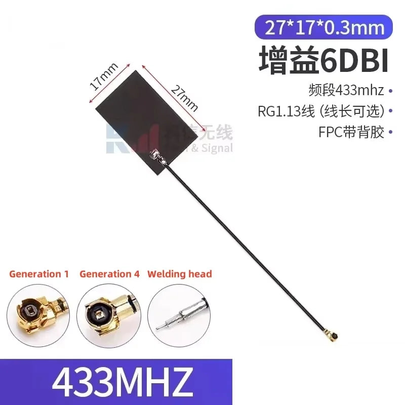 2Pcs/Lot 433MHZ/470MHZ/868MHZ/915MHz Built-In PCB Board Antenna Lora Bd+GPS Module High Gain Fpc Antenna