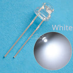 F5 5mm Straw Mini Hat Emitting Diode Ultra Bright Water Clear Light Bead White Blue Green Yellow Red Wide Angle LED Bulb