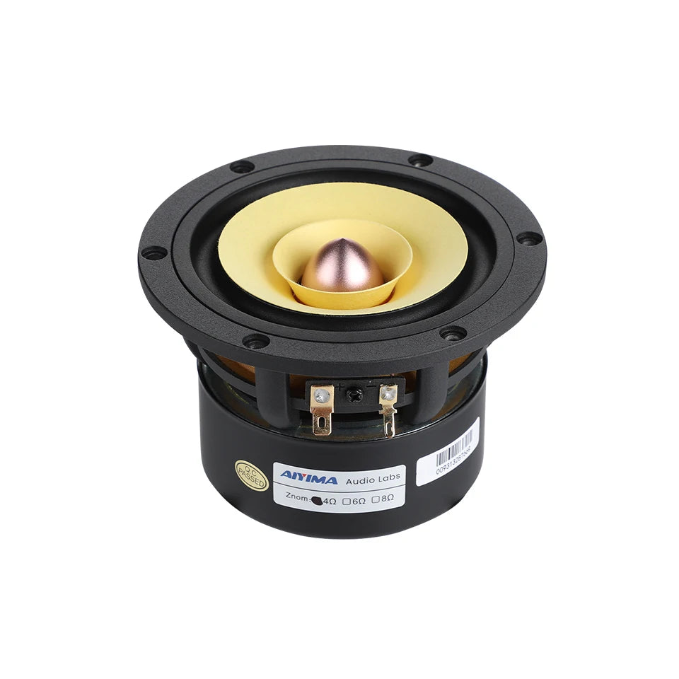 AIYIMA 1Pcs 4 Inch Full Range Speaker Unit 4 8 Ohm 25W Speaker Tweeter Woofer Aluminum Bullet Audio Home Theater Loudspeaker