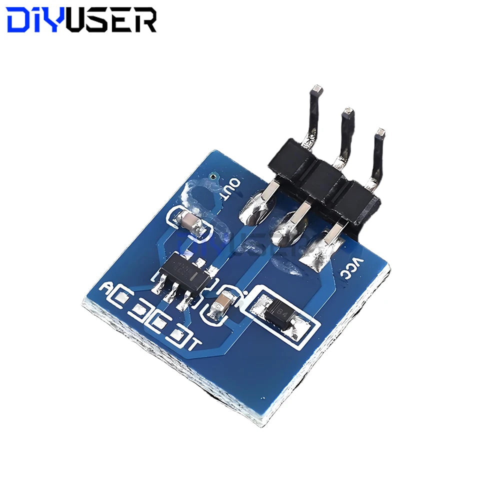 TTP223 Capacitive Touch Sensor Module for ESP32 ESP8266, 2.0V-5.5V Digital Touch Switch Control Board for DIY Projects