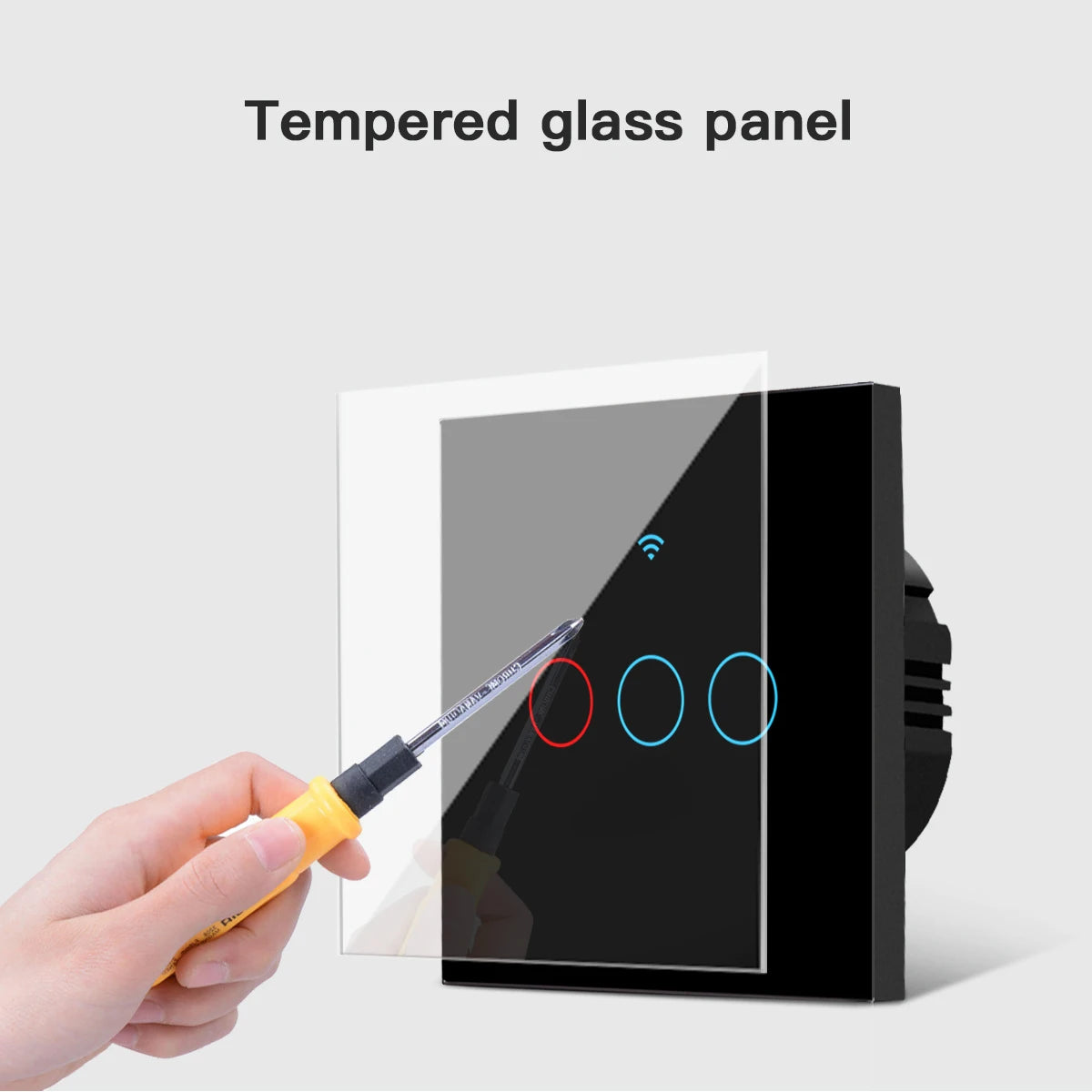 Melery Matter over WiFi Smart Light Wall Switch Touch Sensor Glass Panel Remoted Google/Apple Home Siri Alexa Homekit Smarttings