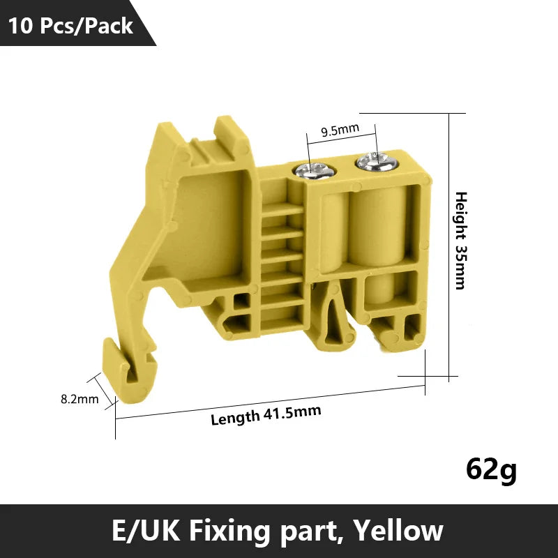 UK 2.5 Terminal Block UK2.5B Screw Connection Connect Strip 2.5B/3N/5N/6N/10N  2.5mm² Cable Electrical Din Rail Wire Connector