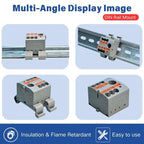 PTFIX 6/6 2.5mm Feed‑Through Terminal Block, 1‑In 6‑Out DIN Rail Mount Wire Distributor for Solid and Stranded Wires Connector