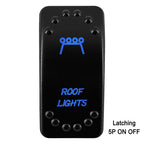 Waterproof Rocker Switch with Blue LED | 12V/24V Latching & Momentary (SPST/ DPDT) | for Marine, UTV, ATV, RZR, Automotive