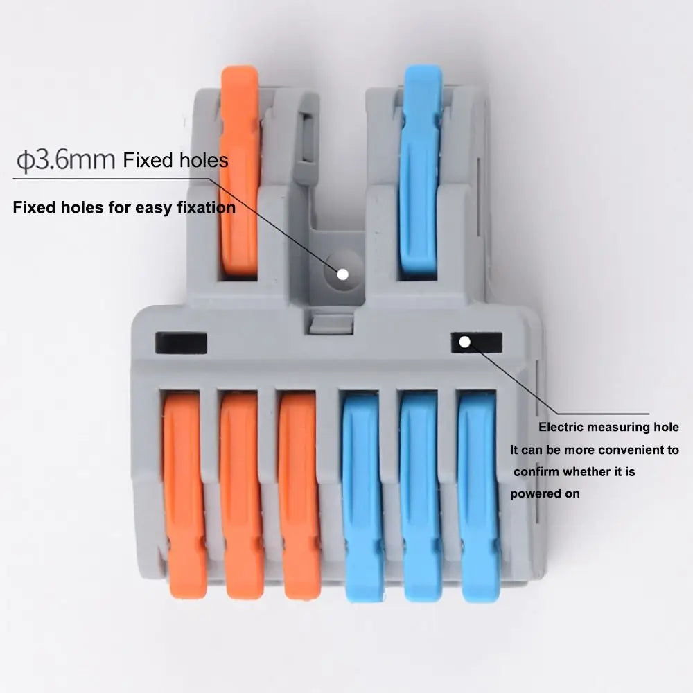 Wire Connector Quick Splitter Splicing Universal Conductor Wiring Cable Terminal Block Electrical Connectors