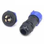 IP67 M25 50A 500V Waterproof Connector 2 3 4 Pin Self Locking E-bike Charging Power Aviation Panel Socket Electrical Cable Plug