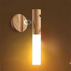 Human Body Sensor Night Light Punch Free Magnetic Rechargeable Wall Lamp Soft Light for Closet Hallway Bedside Multi Scene Use