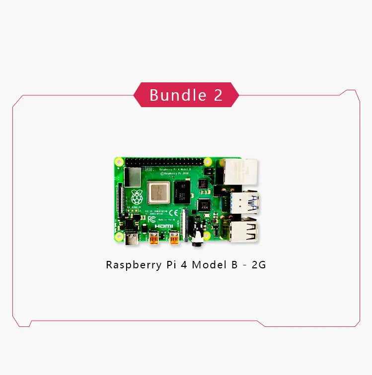 Official Original Raspberry Pi 4 Model B Dev Board Kit RAM 2G 4G 8G 4 Core CPU 1.5Ghz 3 Speeder Than Pi 3B+