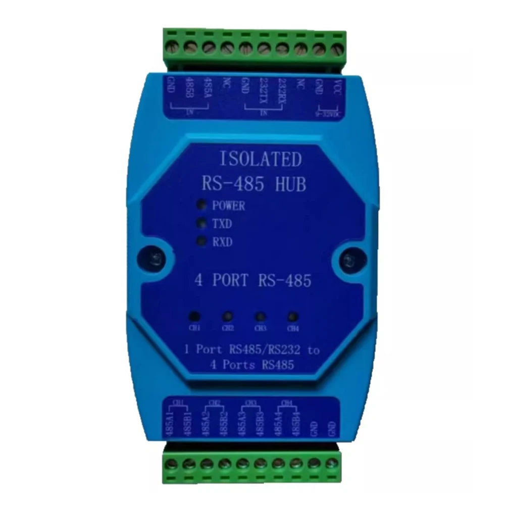 4/8 Port 485 Hub Repeater 4/8-Channel RS485 Distributor Isolation Industrial Grade Splitter