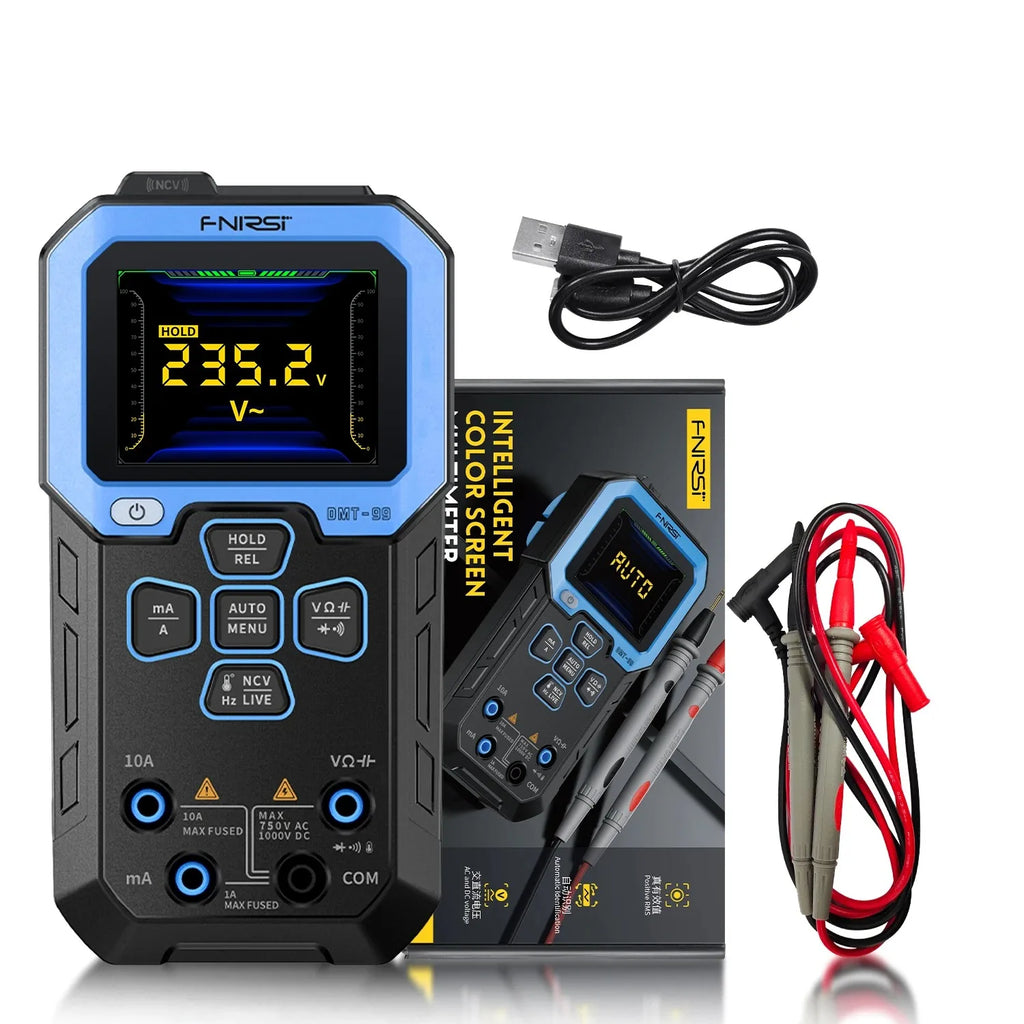 Smart Digital Multimeter FNIRSI DMT‑99 10000 Counts True RMS NCV Capacitance Temperature Current Voltage Multifunctional Tester