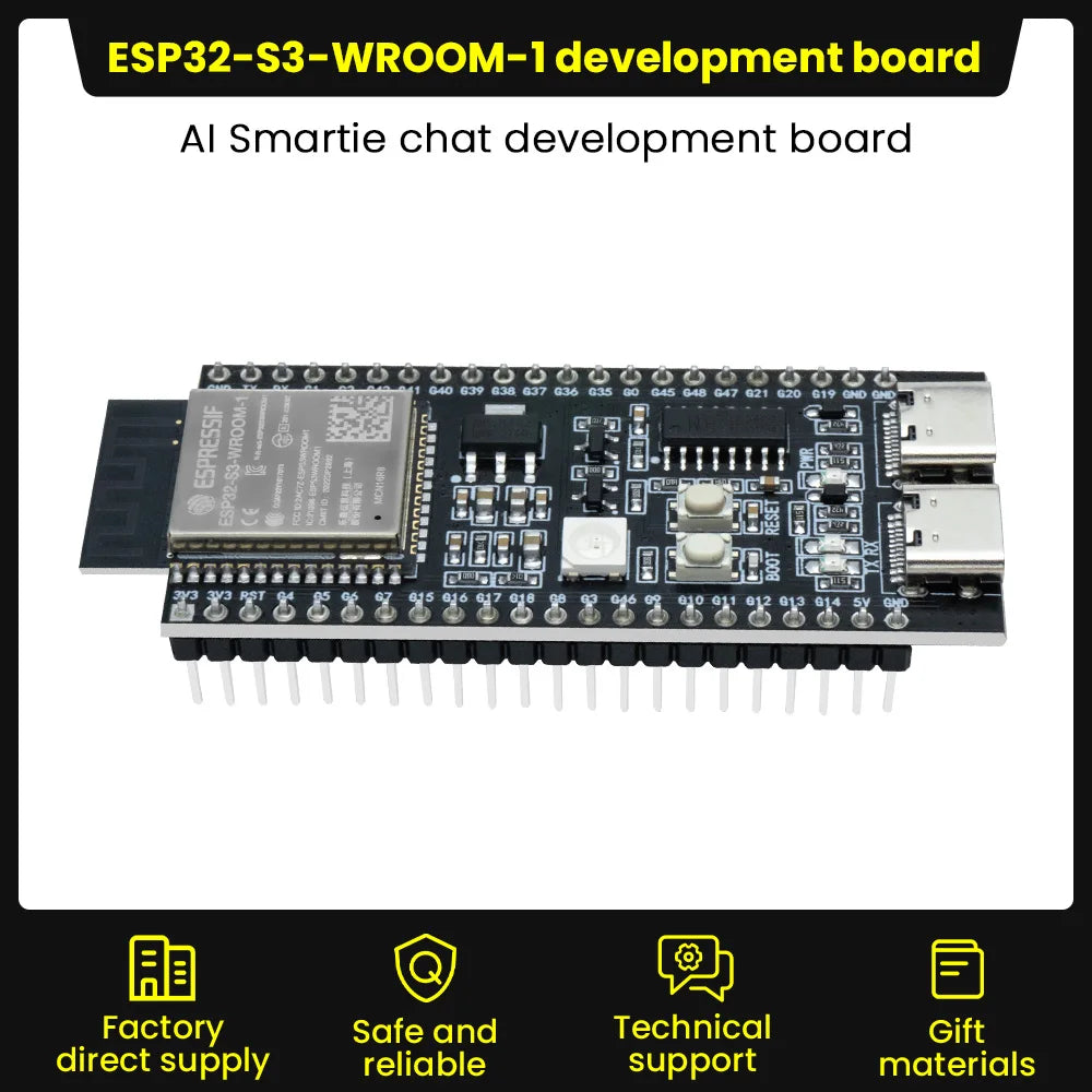 ESP32-S3-DevKitC-1 N16R8 Development Board Two Type C Integrated Wi-Fi&Bluetooth 44Pin Compatible Arduino IDE ESP-IDF Optional