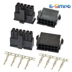 10Sets Molex 3.0mm Dual Row 2*1/2/3/4/5/6/7/8P Male Female Aerial Mating Connector (43025 Plug+43020 Female Housing+Terminal)