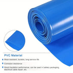 2m/pack 18650 Lipo Battery PVC Heat Shrink Tube Pack 25mm ~ 300mm Width Insulated Film Wrap Lithium Case Cable Sleeve Blue