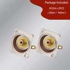 2pcs  Female RCA Panel Mount Chassis Socket Connector, Excellent quality, Black Female Socket, Red&Black Colors Available