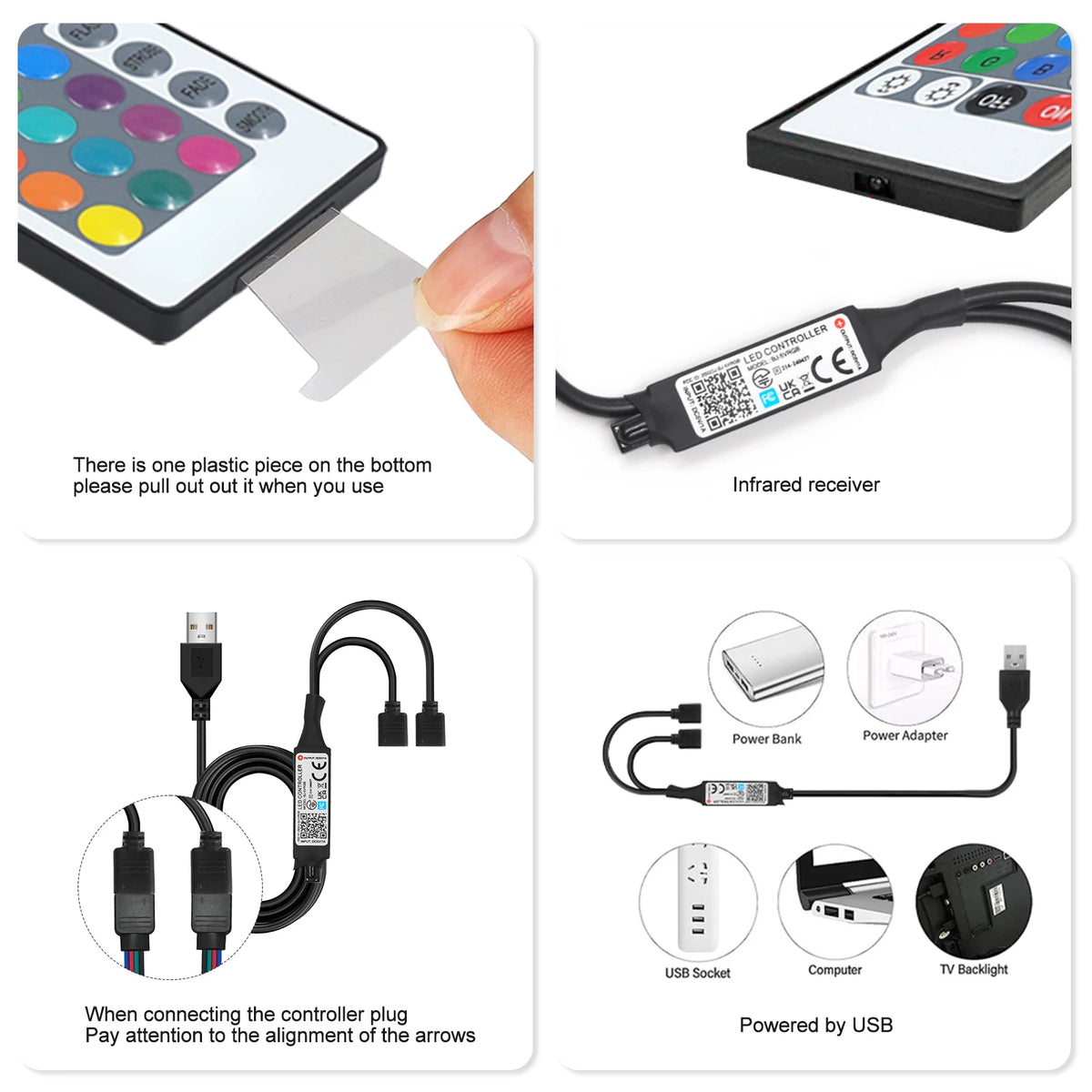 5V RGB COB LED Strip 576LEDs/m Bluetooh App IR Remote Control USB RGB LED Strip Flexible Tape for TV Backlight Room Decoration