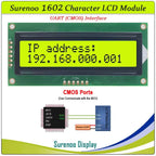 1602 162 16*2 Serial UART CMOS / RS232 Character LCD Module Display Screen LCM for Arduino Support Keyboard Blue Yellow Green
