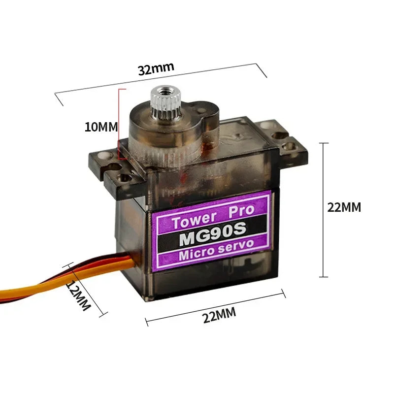 SG90/MG90S 9G Micro Digital Servo 180/360Degree Fixed-Wing Gear Servo Motor for Rc Helicopter Airplane Aircraft DIY Voor Model