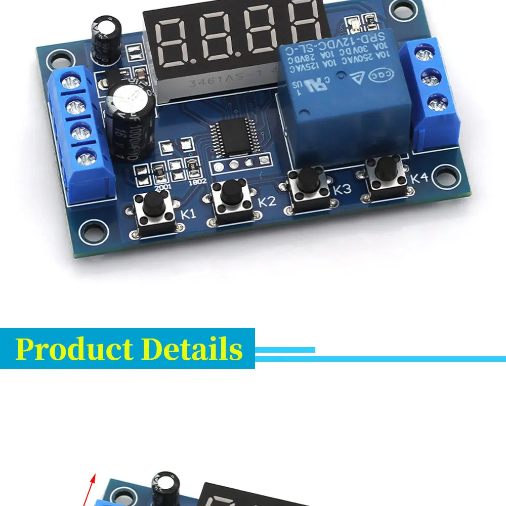 DC 5V Voltage Detection Relay Switch Board Charge and Discharge Protection Detection Upper and Lower Limit Alarm Control Module