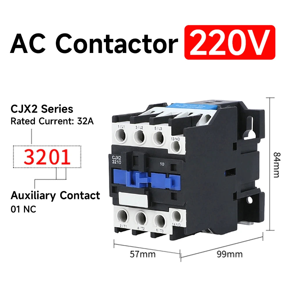 CJX2-3201 32A6511 Contact Relay 380V9511 220V AC Contactor 3210