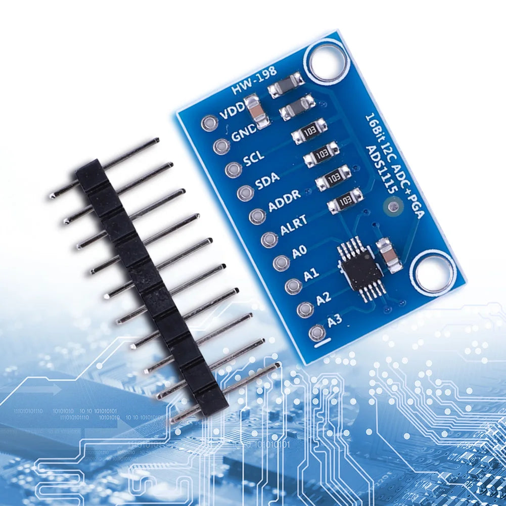 ADS1115 ADC Analog-to-Digital Converter Module with Programmable Gain Amplifier 16 Bit I2C 2.0V To 5.5V for Arduino Raspberry Pi