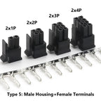 10Sets MX3.0mm Micro-Fit 3.0mm Double Row 2*1P- 2*12Pin Mini 5559/43020 Housing Receptacle Terminal Straight RA Wafer Connector