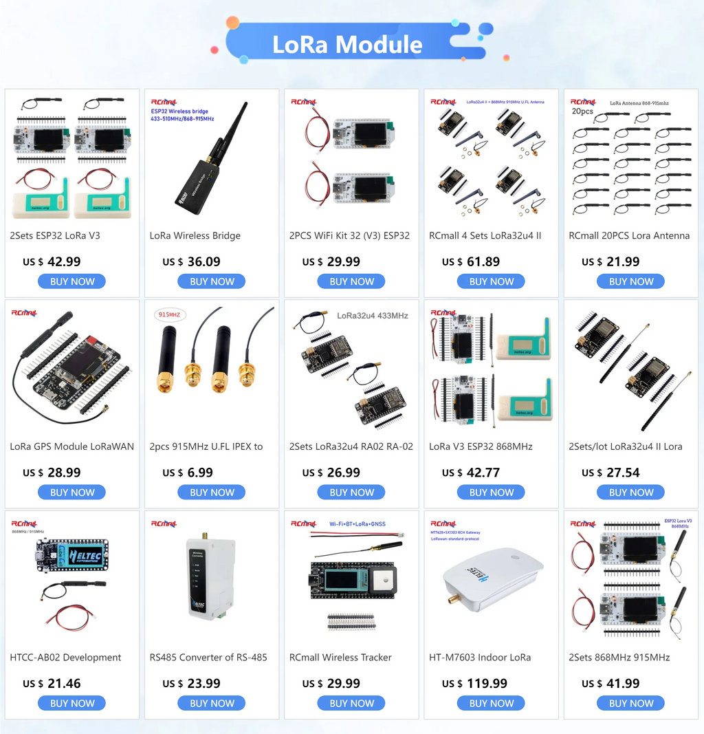 2Sets LoRa32u4 RA02 RA-02 433MHz Lora Module Development Board IOT with Antenna, Long Range 1KM LiPo SX1278 DIY0031