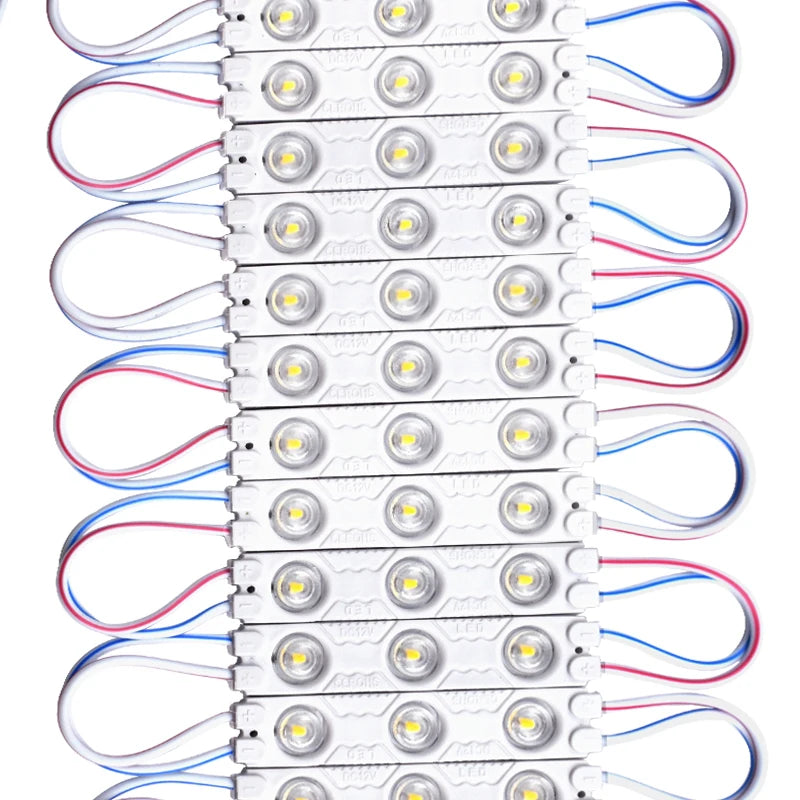 200pcs DC12V 2835 3LED Module Injection Outdoor Waterproof IP67 Strip Light for Shop Signboard Advertisement Sign Letter Decor