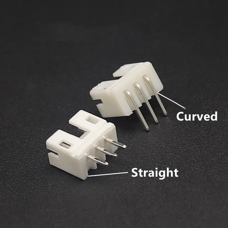 100pcs /LOT JST PH2.0 Straight/Curved Needle Connector 2Pin~16Pin Male Pin Header Right Angle 90°/180° 2.0mm Pitch