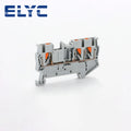 100Pcs PT2.5-TWIN Push-In Twin 3-Conductor Feed-Through Strip Wire Electrical Connector Din Rail Terminal Block PT 2.5 TW