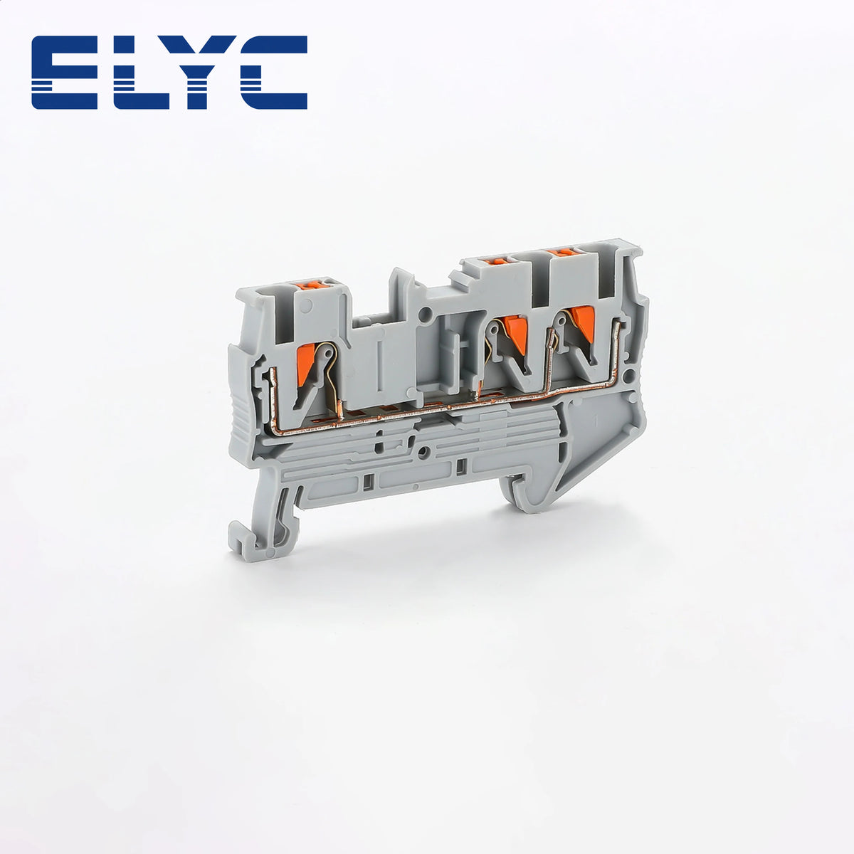 100Pcs PT2.5-TWIN Push-In Twin 3-Conductor Feed-Through Strip Wire Electrical Connector Din Rail Terminal Block PT 2.5 TW
