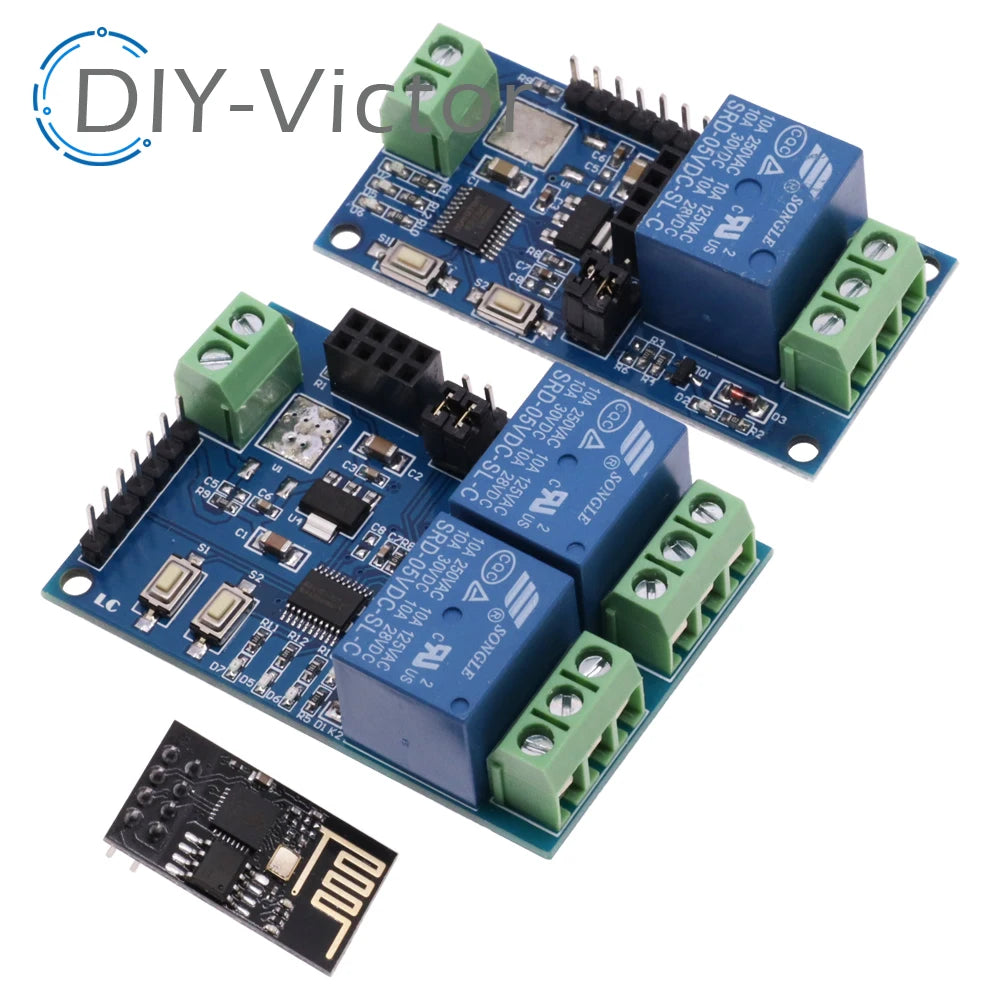 5V ESP8266 ESP-01 1 Channel WiFi Relay Module ESP-01S 2 Way Relay Module For IOT Smart Home remote control switch phone APP