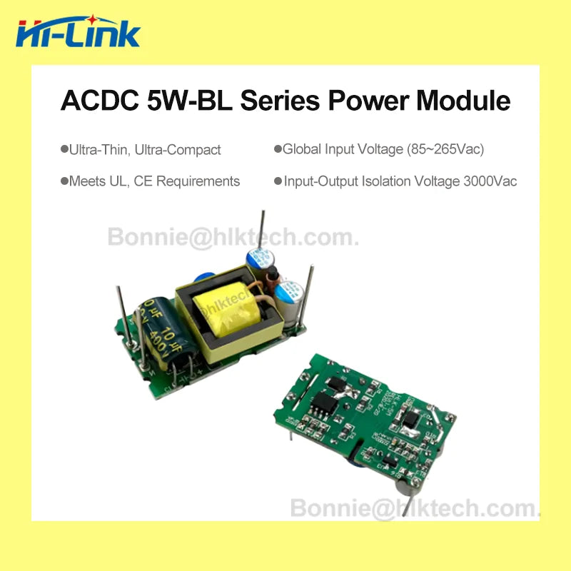 Hi-Link 5W 3.3V/5V/9V/12V/15V/24V AC DC PCB Circuit Board Source Power Supply HLK-5M05BL HLK-5M12BL