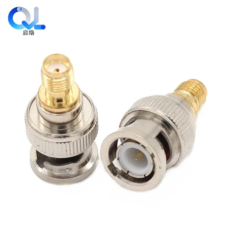 SMA to BNC Adapter SMA Male Plug to BNC Female M/F Radio Antenna Connector RF Converter M/F Radio Antenna Adapters Kit Coaxial
