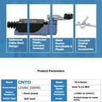 2Pcs CNTD TZ‑8 Series Micro Limit Travel Switch IP65 Waterproof 1NO+1NC 10A 250VAC Industrial Mechanical Position Switch