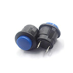 6PCS R13-507 Self Resetting Power Button Card Buckle Switch 16mm round Multiple Panel Mounting without Lock for Electronics