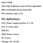 1-10pcs  0.96 inch oled IIC Serial White OLED Display Module 128X64 I2C SSD1306 12864 LCD Screen Board For Arduino