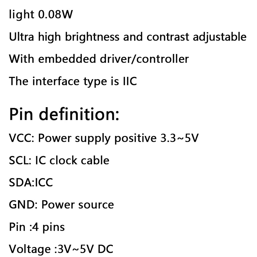 1-10pcs  0.96 inch oled IIC Serial White OLED Display Module 128X64 I2C SSD1306 12864 LCD Screen Board For Arduino