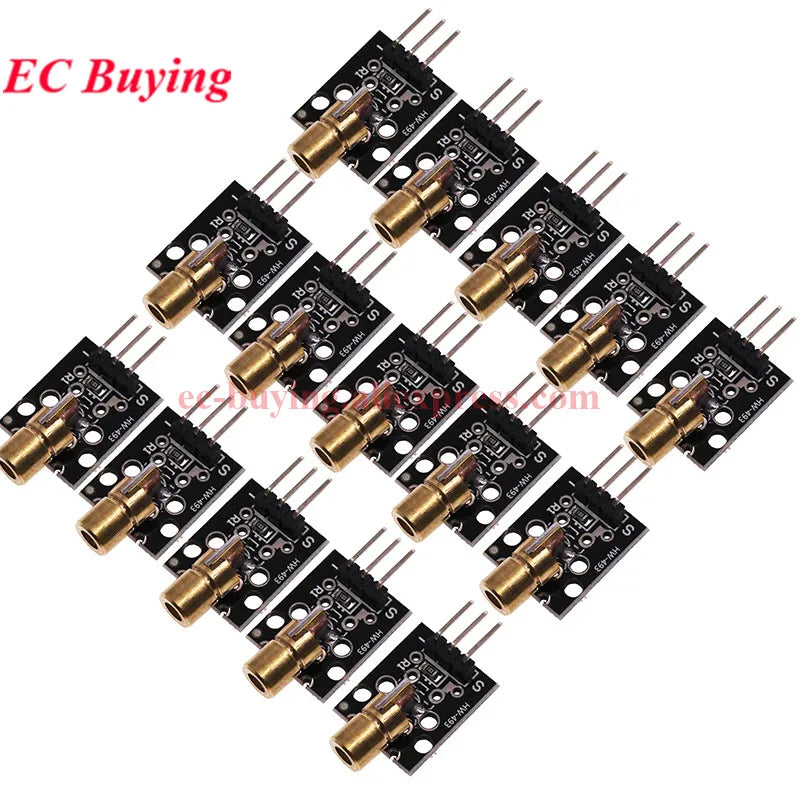 20Pcs/1pc KY-008 650nm Laser Sensor Module 6mm 5V 5mW Red Laser Dot Diode Copper Head for Arduino Transmitter TL Transducer