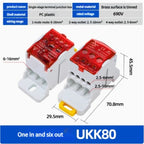 【UKK】Single - Pole Track - Type Junction Box | 80A - 500A Spliceable Multi - Output Terminal Blocks | Universal Power Connector