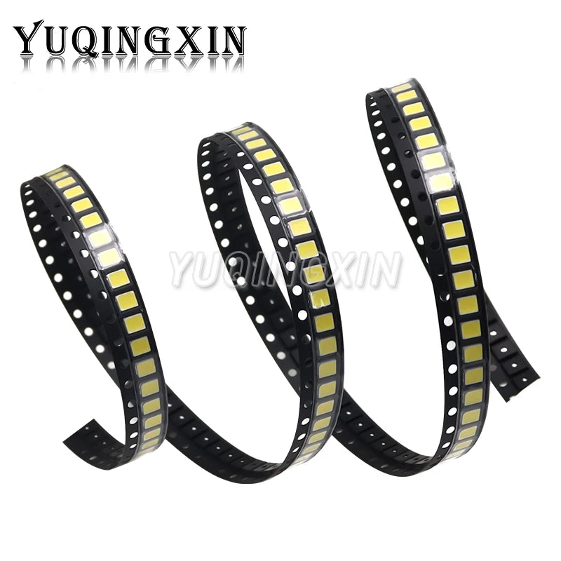 SAMIROB 100pcs High Brightness SMD LED 3V 6V 9V 18V 36V 2835 1W 0.5W 0.2W White 150MA/100MA/30MA/60MA/80MA 6000-6500K
