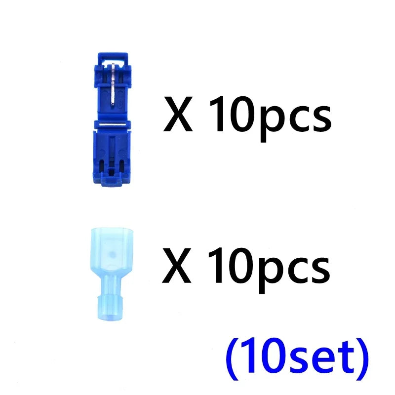10sets/20sets Snap Splice Lock Wire Terminals Quick Electrical Cable Connectors Crimp electric motorcycles ham radio