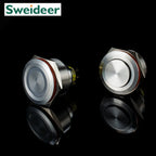 25MM30MM Metal Push Button Switches Power Symbol Waterproof LED Indicator Momentary Latching Start Stop Power On Off Switch